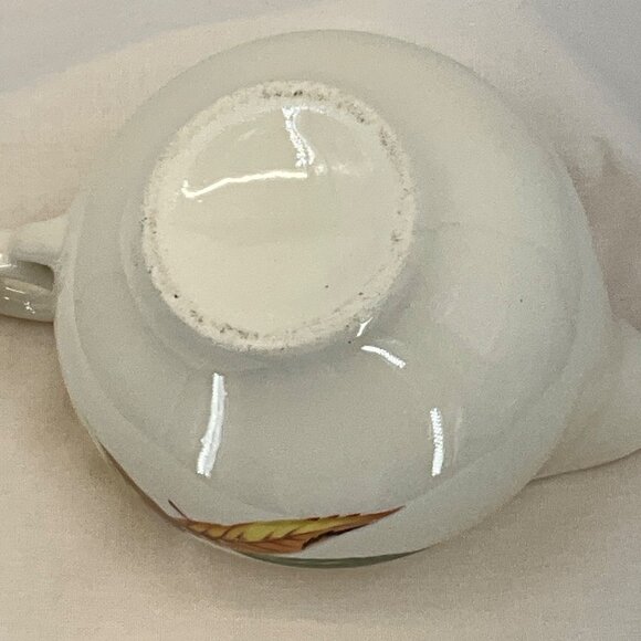 Vintage Cream Pitcher Autumn Leaf Design Ceramic - Picture 5 of 6